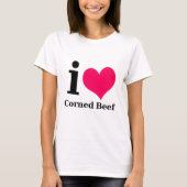 Ik hou van kornvlees t-shirt (Voorkant)