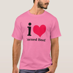 Ik hou van kornvlees t-shirt