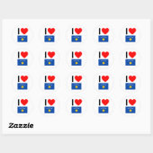 Ik hou van Kosovo Ronde Sticker (Vel)