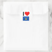 Ik hou van Kosovo Ronde Sticker (Tas)
