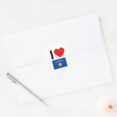 Ik hou van Kosovo Ronde Sticker (Envelop)