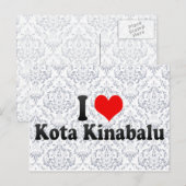 Ik hou van Kota Kinabalu, Maleisië Briefkaart (Voorkant / Achterkant)
