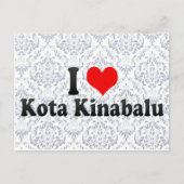 Ik hou van Kota Kinabalu, Maleisië Briefkaart (Voorkant)