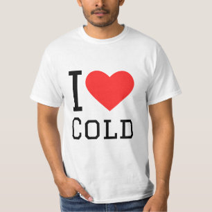 Ik hou van koude vierkante sticker t-shirt