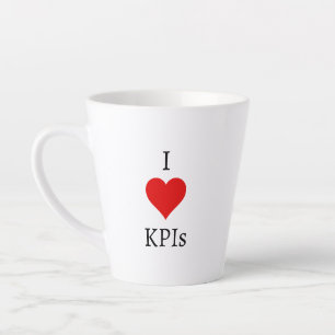 Ik hou van KPI's Funny kantoorhumor werk citaat Latte Mok