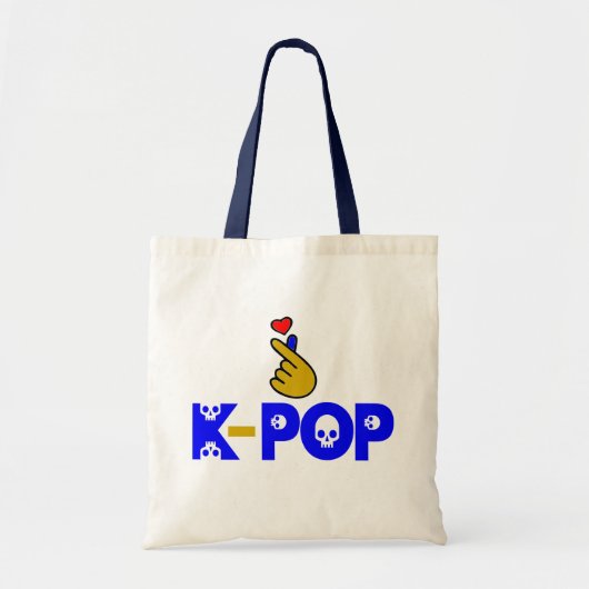 ♪ ♥ ik hou van KPop Fabulous Chic Budget Canvas ta Tote Bag (Voorkant)