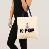 ♪ ♥ ik hou van KPop Fabulous Chic Budget Canvas ta Tote Bag (Voorkant (product))
