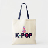 ♪ ♥ ik hou van KPop Fabulous Chic Budget Canvas ta Tote Bag (Voorkant)