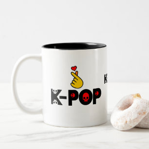♥Ik hou van KPop Fabulous Classic Tweekleurige Koffiemok