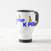 ♥Ik hou van KPop Fabulous forens & Reisbeker (Voorkant rechts)