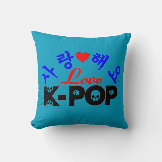♪ ♥ ik hou van KPop Fabulous Sierkussen ♥ ♫ (Voorkant)