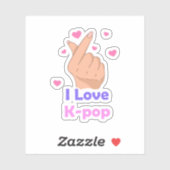 Ik hou van Kpop vinyl Sticker (Vel)