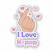Ik hou van Kpop vinyl Sticker (Voorkant)