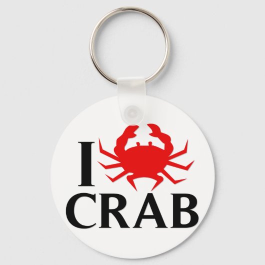 Ik hou van krab sleutelhanger (Voorkant)