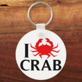 Ik hou van krab sleutelhanger (Voorkant)