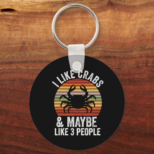 Ik hou van krabben en misschien 3 mensen grappige  sleutelhanger (Voorkant)