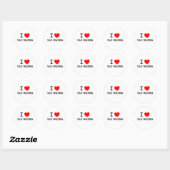 Ik hou van krap water ronde sticker (Vel)