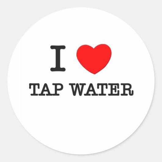 Ik hou van krap water ronde sticker (Voorkant)