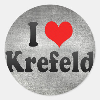 Ik hou van Krefeld, Duitsland Ronde Sticker