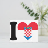 Ik hou van Kroatië Briefkaart (Staand voorkant)
