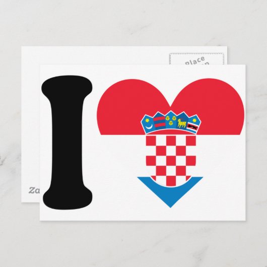 Ik hou van Kroatië Briefkaart (Voorkant / Achterkant)