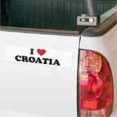 Ik hou van Kroatië Bumpersticker (Op Truck)