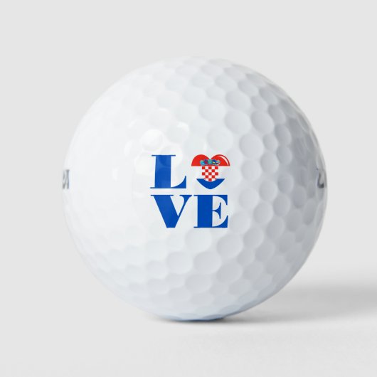 Ik hou van Kroatië Golfballen (Voorkant)