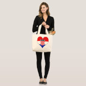 Ik hou van Kroatië Grote Tote Bag (Voorkant (model))