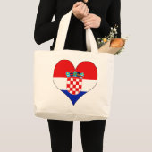 Ik hou van Kroatië Grote Tote Bag (Voorkant (product))
