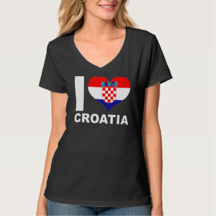 Ik hou van Kroatië hartvlag Kroatië T-shirt