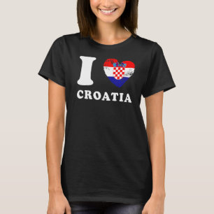 Ik hou van Kroatië hartvlag Kroatië T-shirt