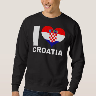 Ik hou van Kroatië hartvlag Kroatië Trui