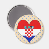 Ik hou van Kroatië Magneet (Voorkant / Achterkant)