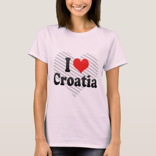 Ik hou van Kroatië T-shirt (Voorkant)