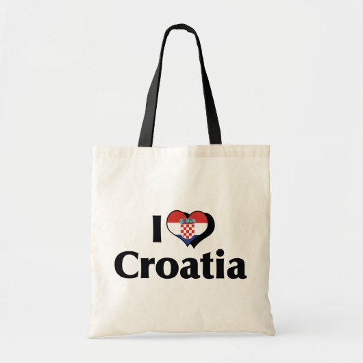 Ik hou van Kroatië Vlag Tote Bag (Voorkant)