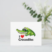 Ik hou van krokodillen briefkaart (Staand voorkant)