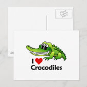 Ik hou van krokodillen briefkaart (Voorkant / Achterkant)