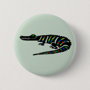 Ik hou van KROKODILLEN - Reptiel - Wildlife - Natu Ronde Button 5,7 Cm