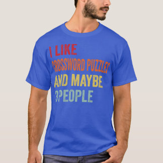 Ik hou van kruiswoordpuzzels misschien 3 mensen t-shirt