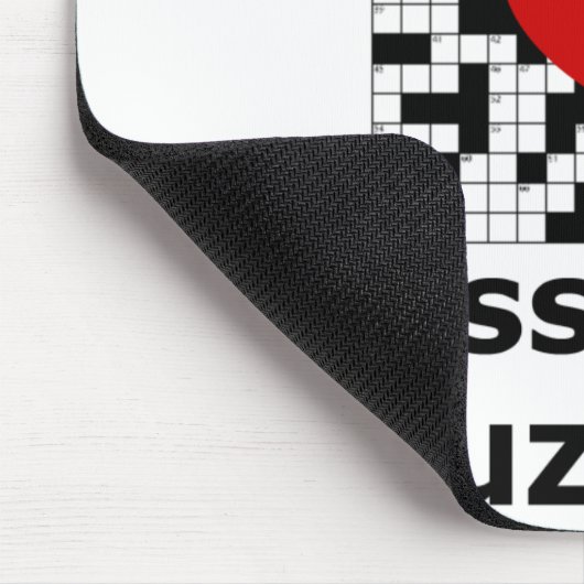 Ik hou van kruiswoordpuzzels muismat (Hoek)