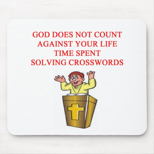 ik hou van kruiswormen en schrabbel muismat (Voorkant)