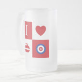 Ik hou van krullen, bier mok (Voorkant links)
