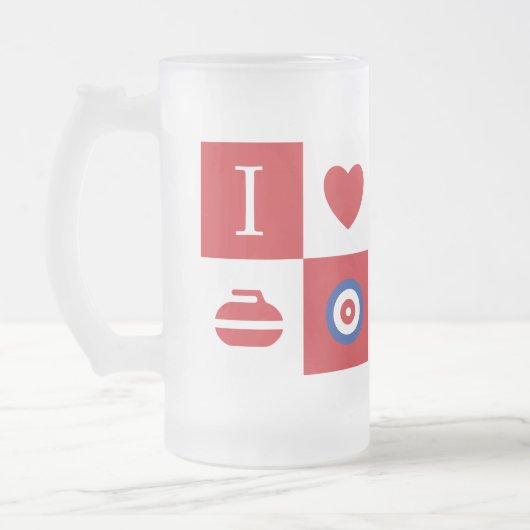 Ik hou van krullen, bier mok (Links)