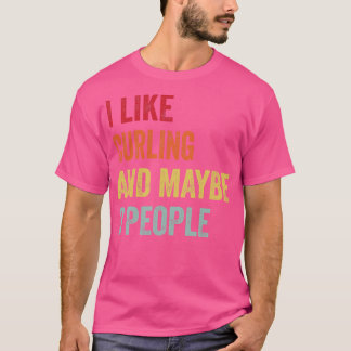Ik hou van krullen, misschien 3 mensen t-shirt