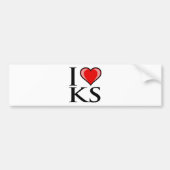 Ik hou van KS - Kansas Bumpersticker (Voorkant)