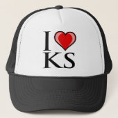Ik hou van KS - Kansas Trucker Pet (Voorkant)