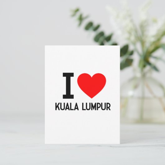 Ik hou van Kuala Lumpur Briefkaart (Staand voorkant)