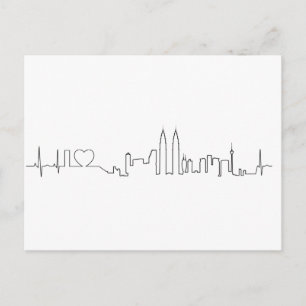 Ik hou van Kuala Lumpur (ecg-stijl) souvenir Briefkaart