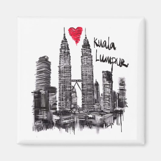 Ik hou van Kuala Lumpur Magneet (Voorkant)