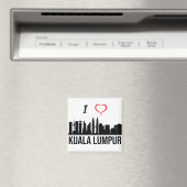 Ik hou van Kuala Lumpur Skyline Magneet (Insitu (Vaatwasser))